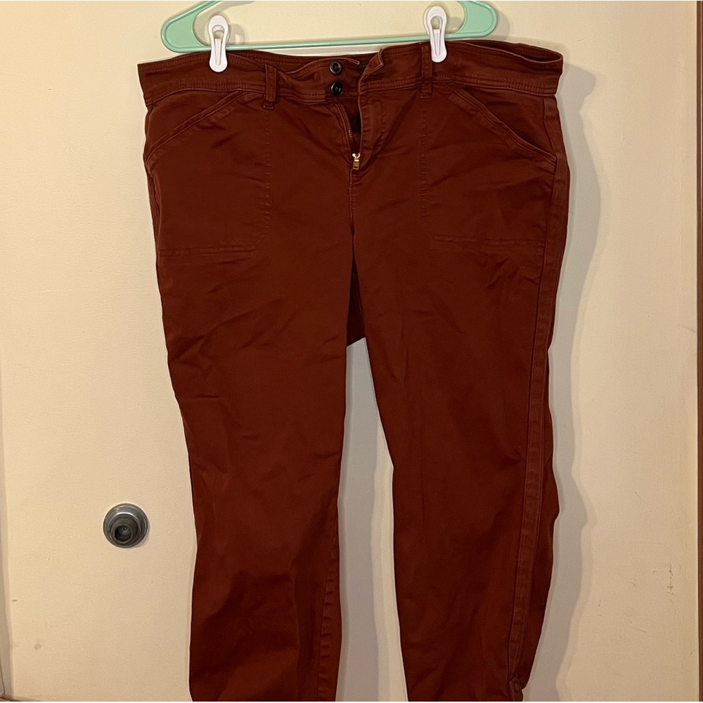 Torrid | Brown utility cropped pants